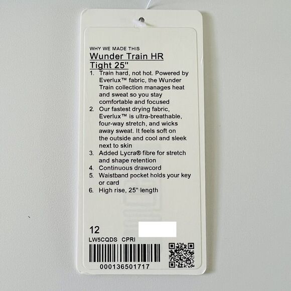 LULULEMON ATHLETICA Capri Wunder Train HR Tight 25" Leggings - US 12 - Picture 7 of 7